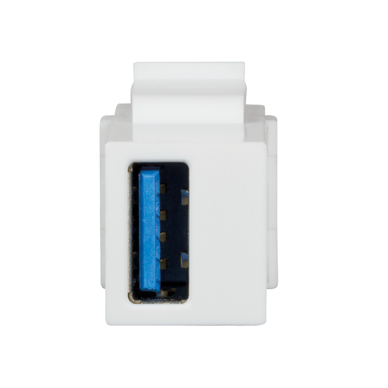 Keystone Verbinder USB-A 3.0 Buchse &gt; Buchse, weiss