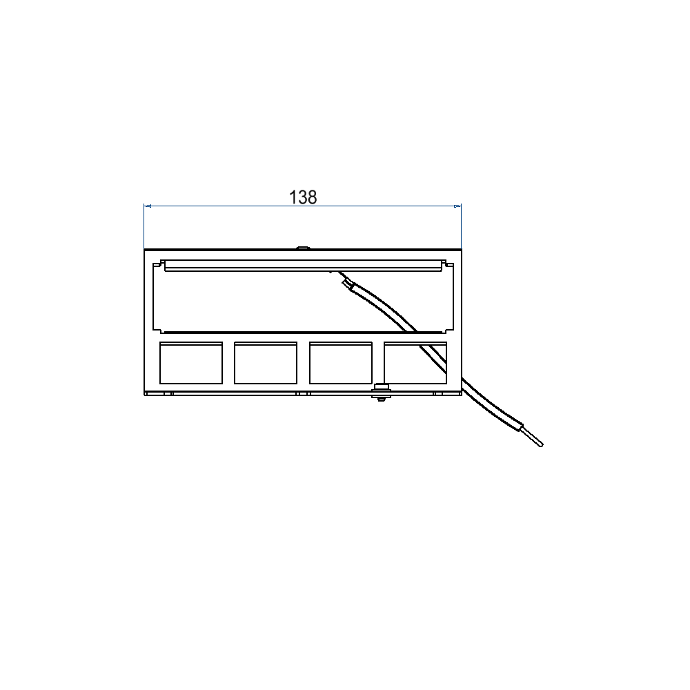 Steckdoseneinsatz für 3Stk. 45x45 und 4Stk. MH Ausschnitte