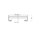 Unterflur-Bodendose UBD 210 small aus Chromstahl inkl. belegtem Deckel und 1 Schnurauslass