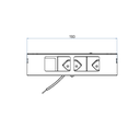 Steckdoseneinsatz für 3+2 FLF inkl. 2xT13, weiss