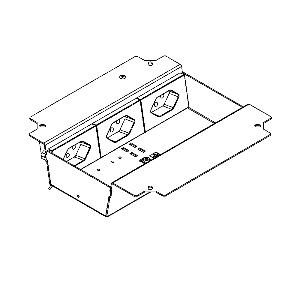 Steckdoseneinsatz für 3+2 FLF inkl. 3x 1xT13, weiss