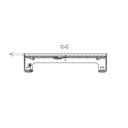 Unterflur-Bodendose UBD 260 aus Chromstahl inkl. Blinddeckel, flach (SVZ), 5mm Vertiefung