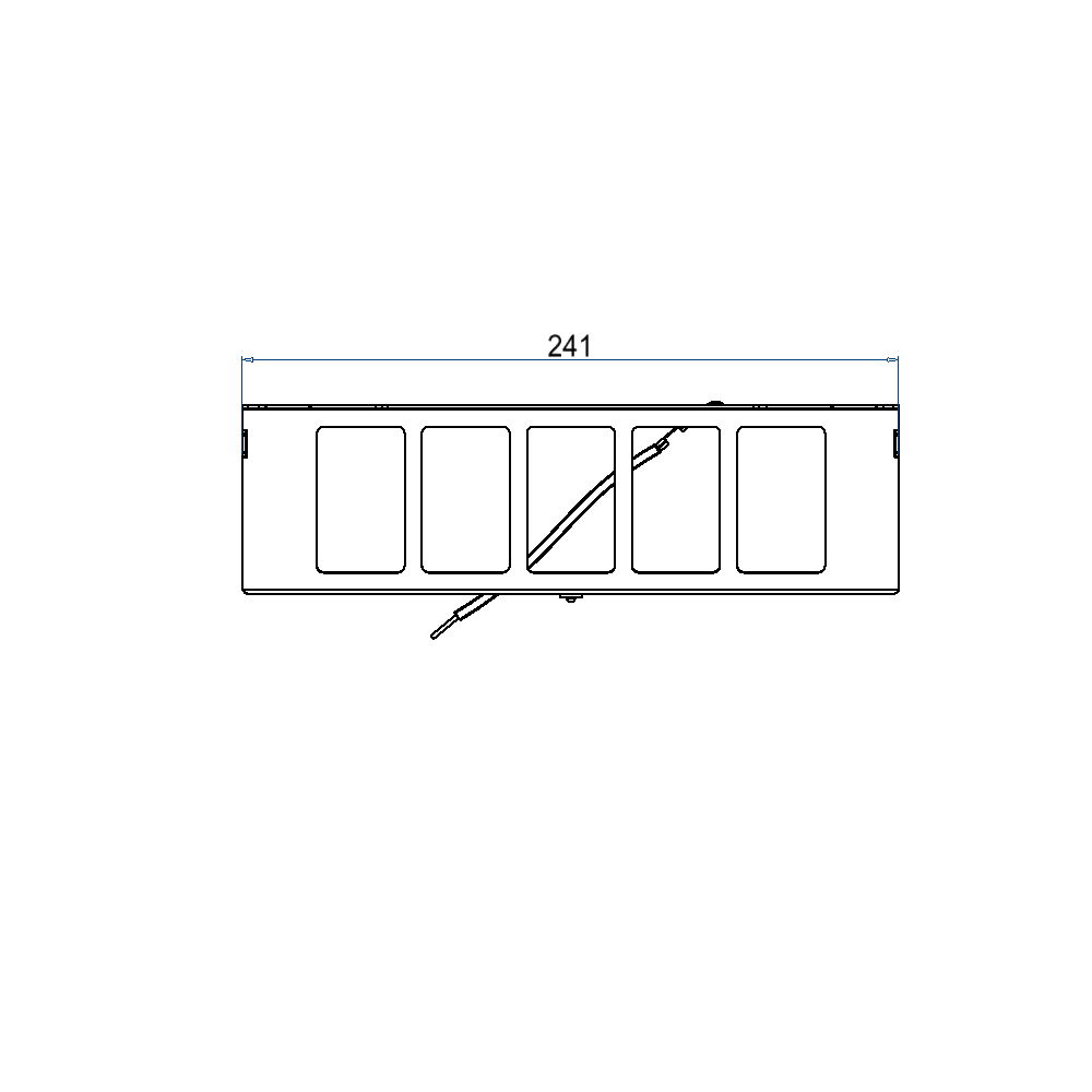 Steckdoseneinsatz für 2x5 FLF inkl. Erddraht, leer