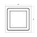 Kunststoff-Einbaubox, schwarz, zu UBD 260, oben: 270x270mm, unten: 420x420mm, H: 192mm