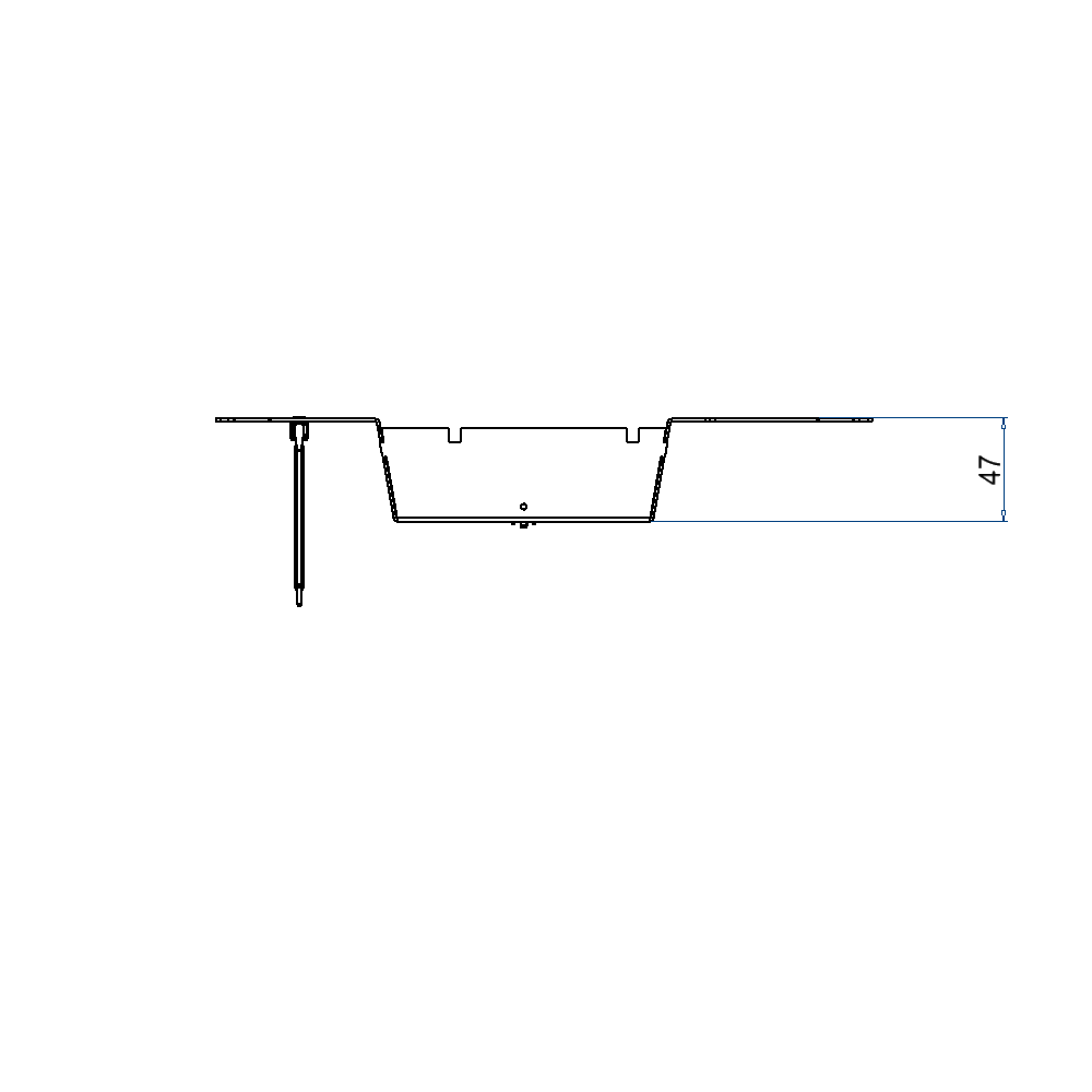 Steckdoseneinsatz 2x4 FLF inkl. Erddraht, leer