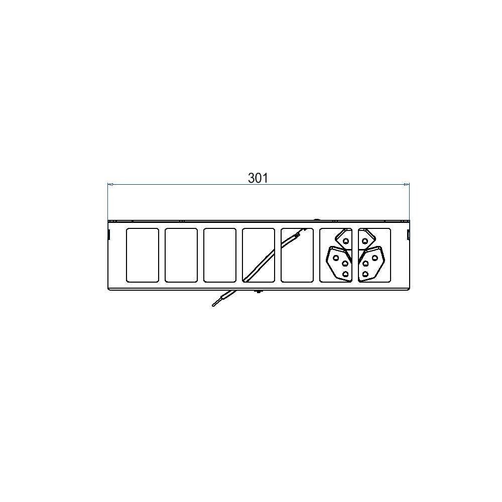 Steckdoseneinsatz für 2x7 FLF inkl. 1x 3xT13, weiss