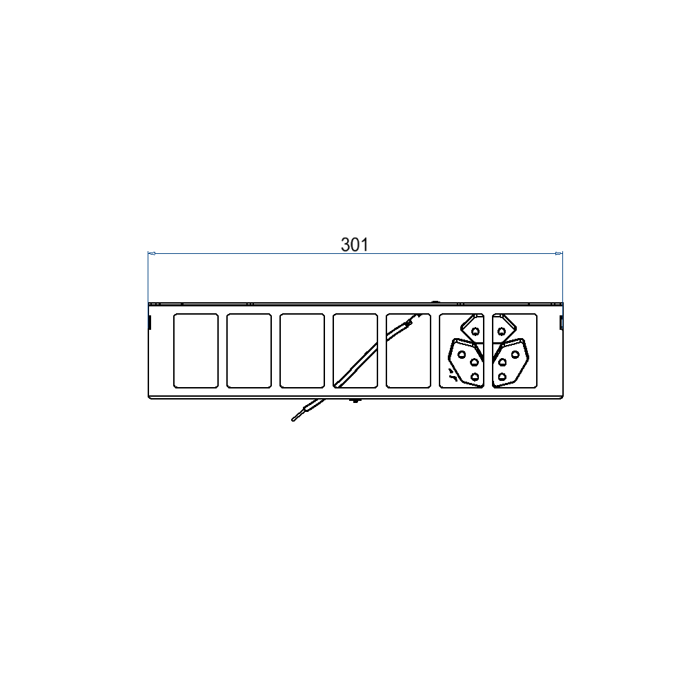 Steckdoseneinsatz für 2x7 FLF inkl. 1x 3xT13/s, weiss