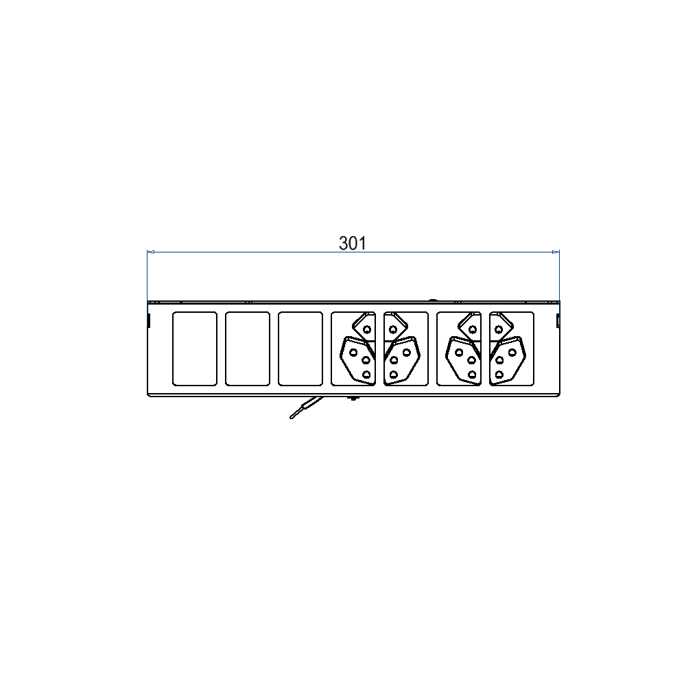 Steckdoseneinsatz für 2x7 FLF inkl. 2x 3xT13, weiss