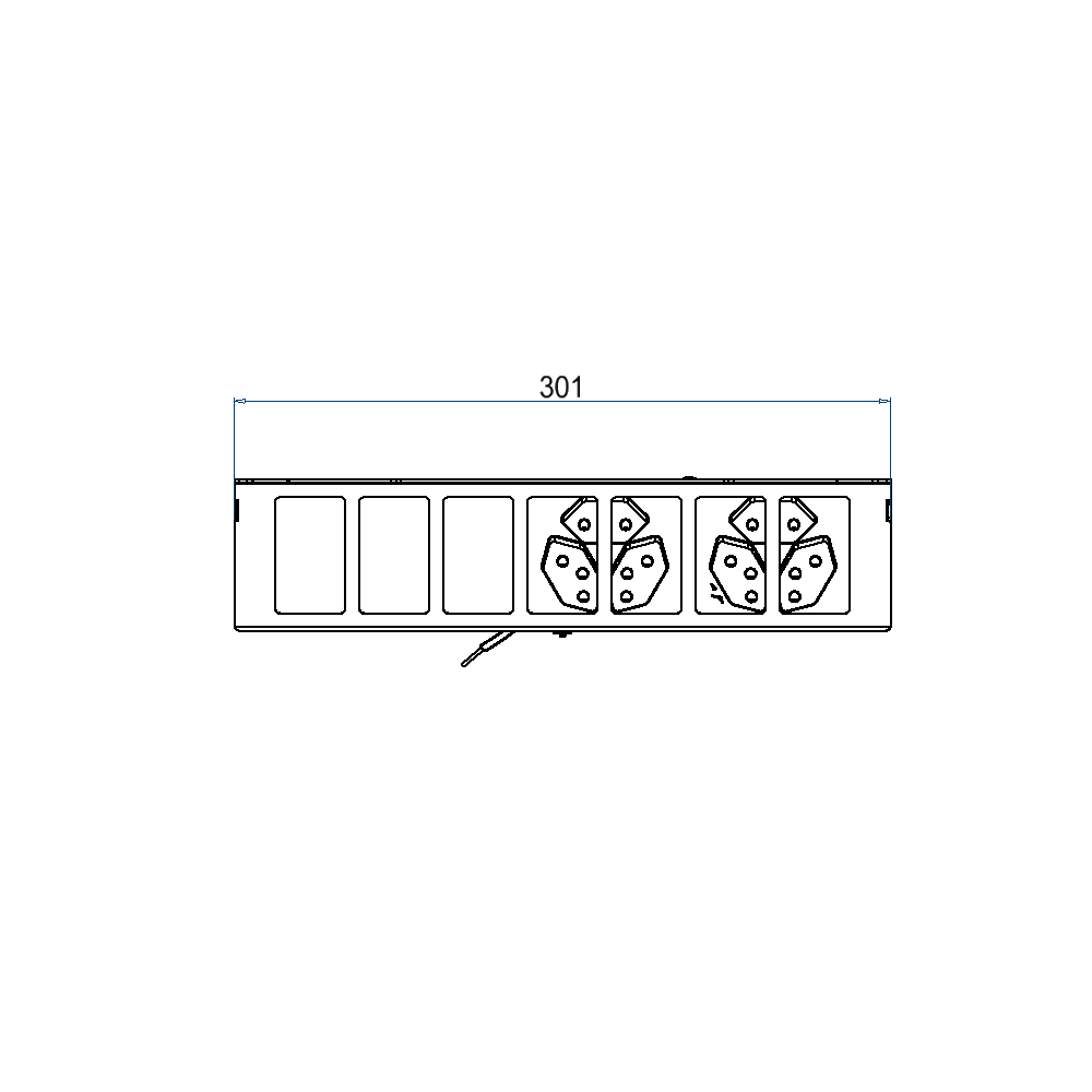 Steckdoseneinsatz für 2x7 FLF inkl. 1x 3xT13, weiss, und 1x 3xT13/s, weiss