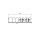 Steckdoseneinsatz für 2x7 FLF inkl. 1x 3xT13, weiss, und 1x 3xT13/s, weiss