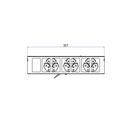 Steckdoseneinsatz für 2x7 FLF inkl. 3x 3xT13, weiss