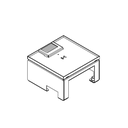 Unterflur-Bodendose UBD 160 aus Chromstahl inkl. Deckel, flach (SVZ), 5mm Vertiefung und 1 Bürstenauslass