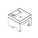 Schwerlast Unterflur-Bodendose UBD 130 aus Chromstahl inkl. Deckel und 4mm Verstärkungsplatte mit 16mm Vertiefung und 1 Schnurauslass