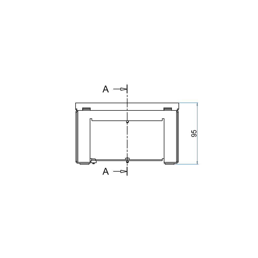 Schwerlast Unterflur-Bodendose UBD 130 aus Chromstahl inkl. belegtem Deckel, 4mm Verstärkungsplatte und 1 Bürstenauslass