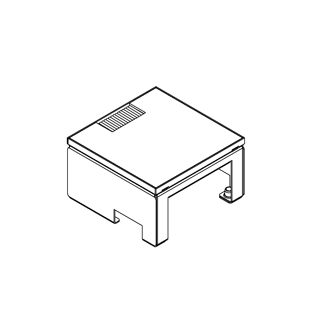 Schwerlast Unterflur-Bodendose UBD 130 aus Chromstahl inkl. belegtem Deckel, 4mm Verstärkungsplatte und 1 Bürstenauslass