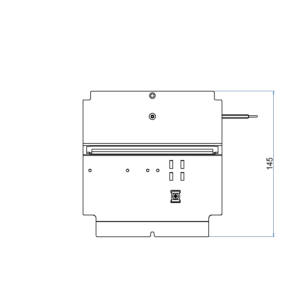 Steckdoseneinsatz für 3x 45x45 Ausschnitte, leer