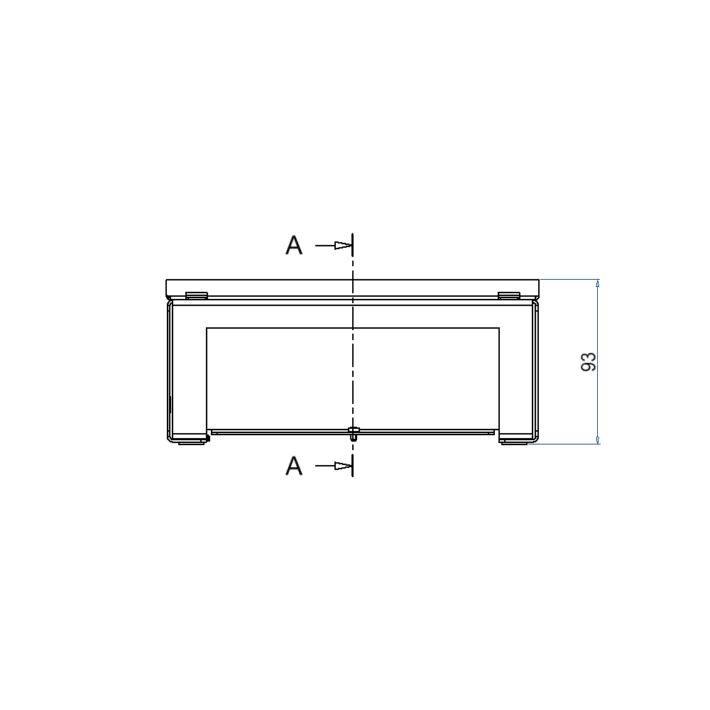 Schwerlast-Unterflur-Bodendose UBD 210 aus Chromstahl inkl. belegtem Deckel  mit 4mm Verstärkungsplatte und 1 Bürstenauslass