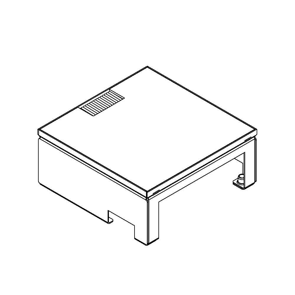 Schwerlast-Unterflur-Bodendose UBD 210 aus Chromstahl inkl. belegtem Deckel  mit 4mm Verstärkungsplatte und 1 Bürstenauslass