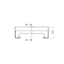 Schwerlast-Unterflur-Bodendose UBD 210 small aus Chromstahl inkl. Deckel mit 4mm Verstärkungsplatte, 16mm Vertiefung und 1 Schnurauslass