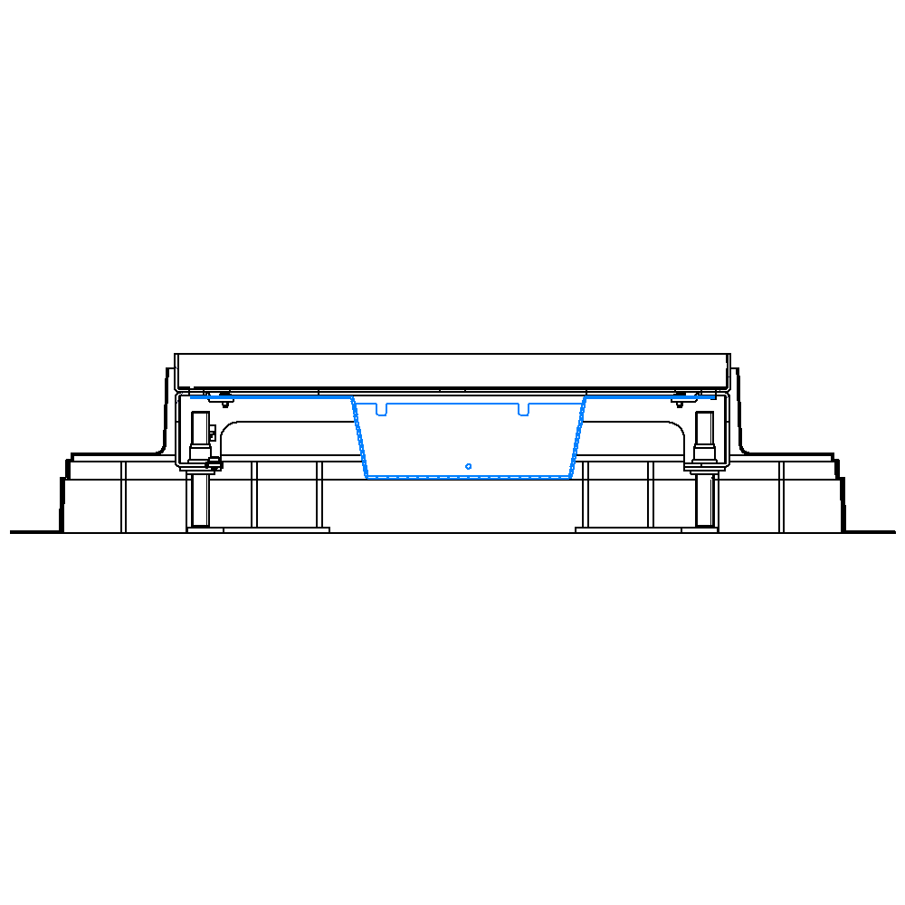 Steckdoseneinsatz horizontal für 2x4 FLF inkl. Erddraht, leer