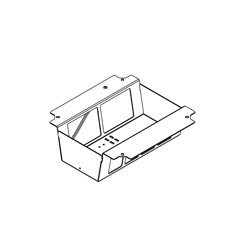 Steckdoseneinsatz für 2x4V FLF, leer zu Unterflurdose 210 small