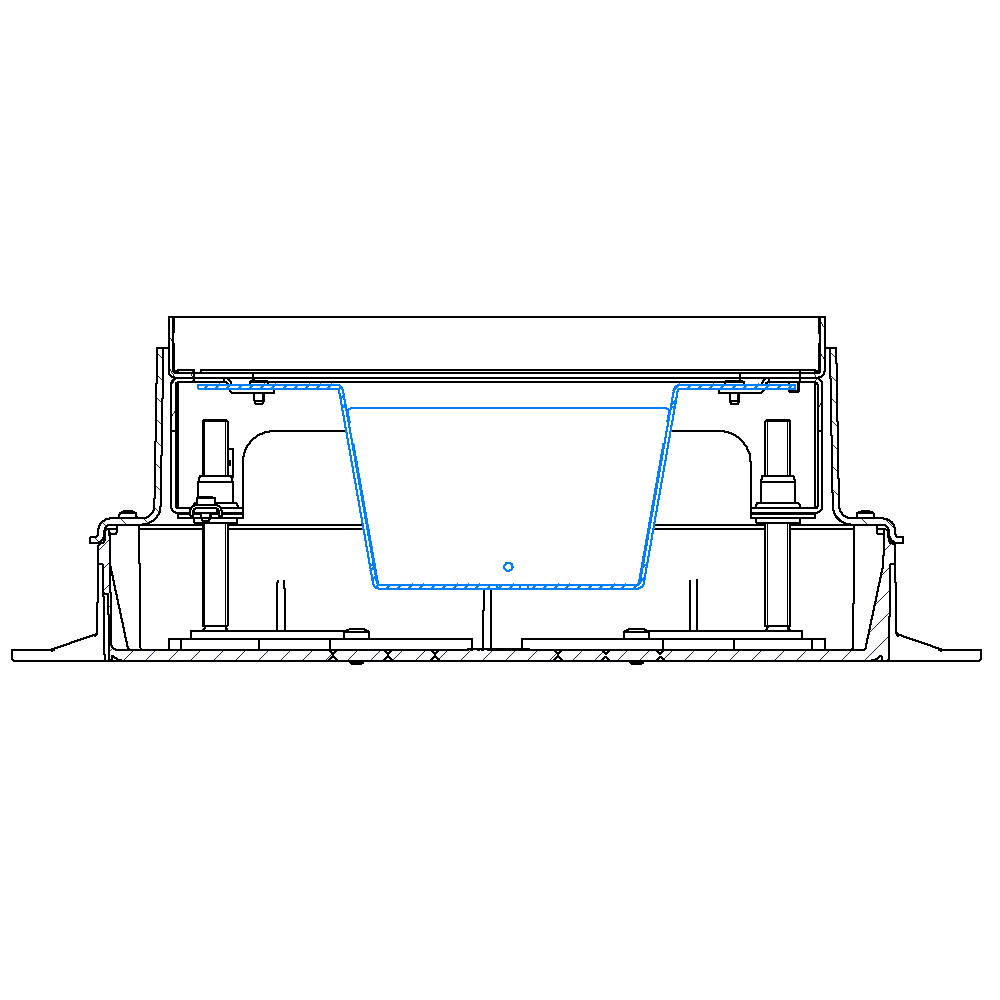 Steckdoseneinsatz für 2x4V FLF, leer zu Unterflurdose 210 small