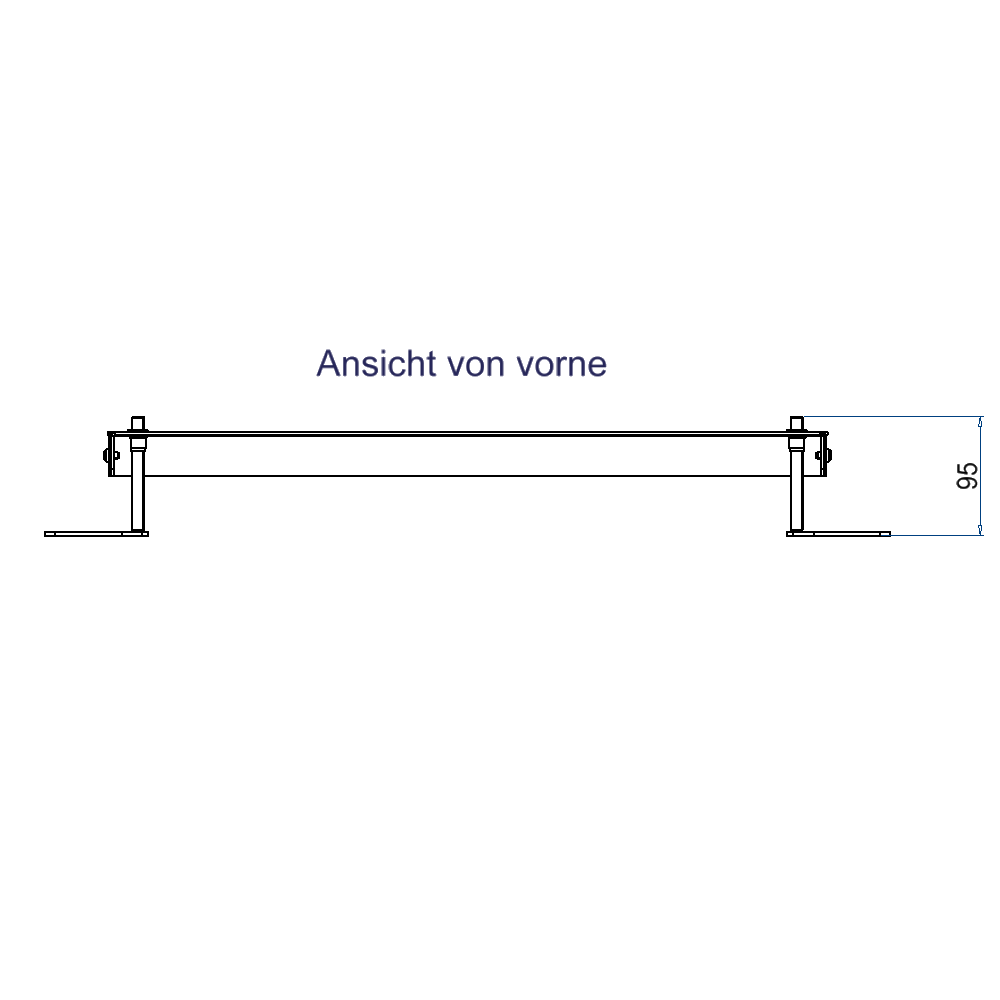 Aufstock-Rahmen aus SVZ inkl. 95mm Nivellierschrauben zu UBD 260 und 320