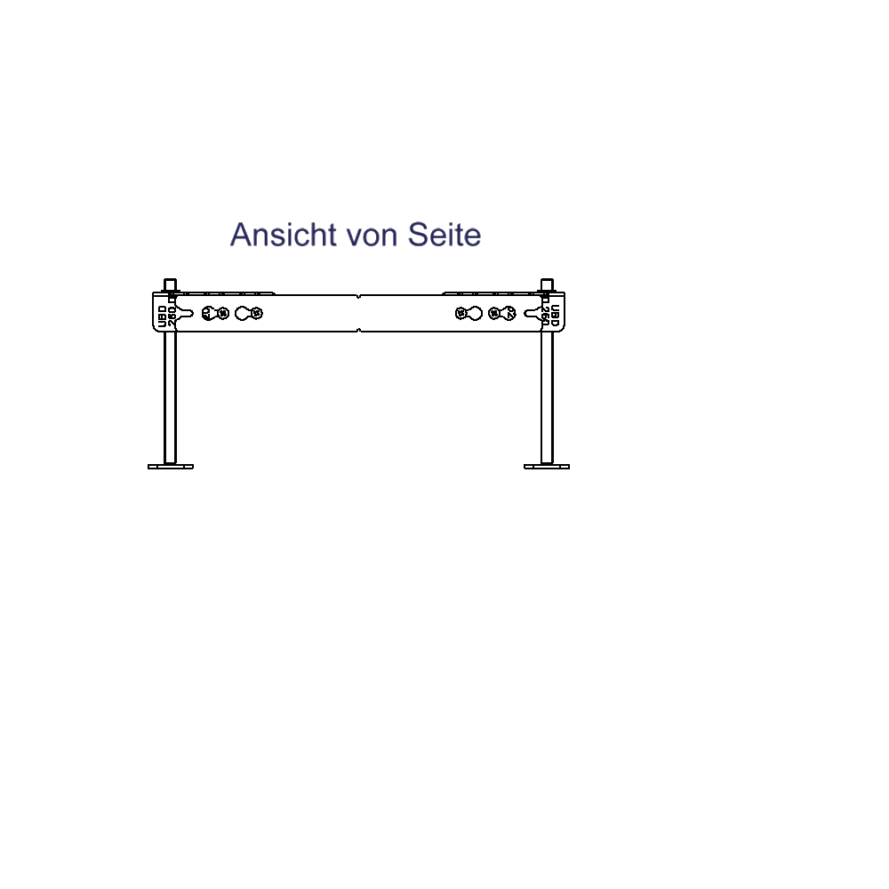 Aufstock-Rahmen aus SVZ inkl. 170mm Nivellierschrauben zu UBD 260 und 320