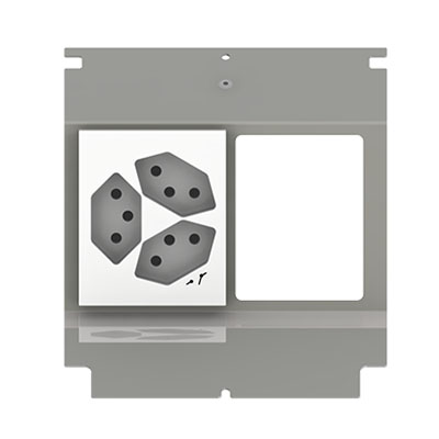 Élément de prise pour 4 FLF, inclus 1x 3xT13/s blanc 