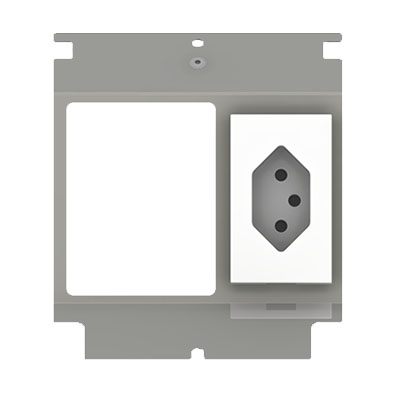 [UBD 133 136] Steckdoseneinsatz für 3 FLF, inkl. Erddraht, 1x T13 weiss