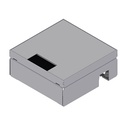 Boîte de sol UBD 160 small en acier inoxydable avec couvercle et 1 sortie de brosse inclus