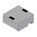 Unterflur-Bodendose UBD 210 aus Chromstahl inkl. belegtem Deckel aus Chromstahl, geschliffen, und 2 Bürstenauslässen