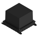[UBD 210 250] Kunststoff-Einbaubox, schwarz, inkl. Styroporklotz im Inneren, oben: 220x220mm, unten: 260x310mm, H: 185mm