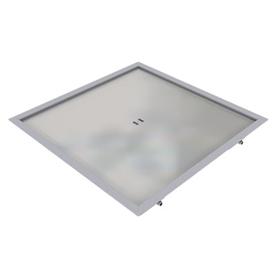 Sortie de sol double 260 en acier inoxydable poncé