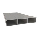 [UFK 225 040] Canal de sol noyé 3 goulettes, en aluminium, 225x40mm