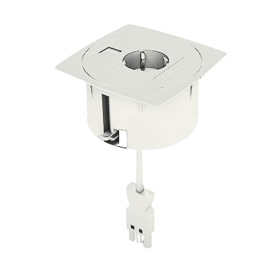 UNIT - 1 x STECKDOSE + 1 x 1 RJ45 ABDECKUNG