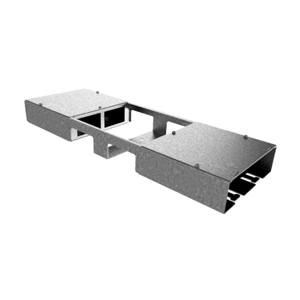 Doppelbox DBH 200 für 2x2 FLF horizontal aus SVZ 1.25mm, leer