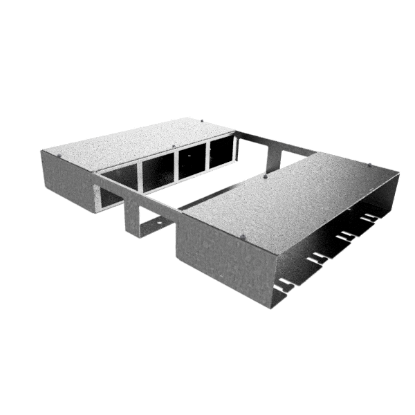 Doppelbox für 2x8 FLF vertikal aus SVZ 1.25mm, leer