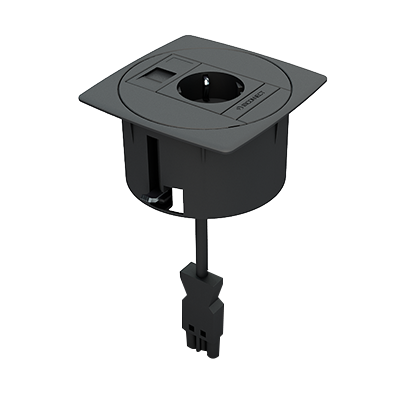 UNIT - 1 x STECKDOSE + 1 x 1 RJ45 ABDECKUNG