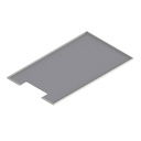 [UBK 301 055] Deckel für Bürstenauslass zu UBK 300 mit Kante geschlossen aus ALU 2.5mm, 5mm Vertiefung