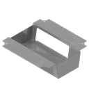 [UBD 215 240] Steckdoseneinsatz mit 2x 3x 45x45-Ausschnitten, leer