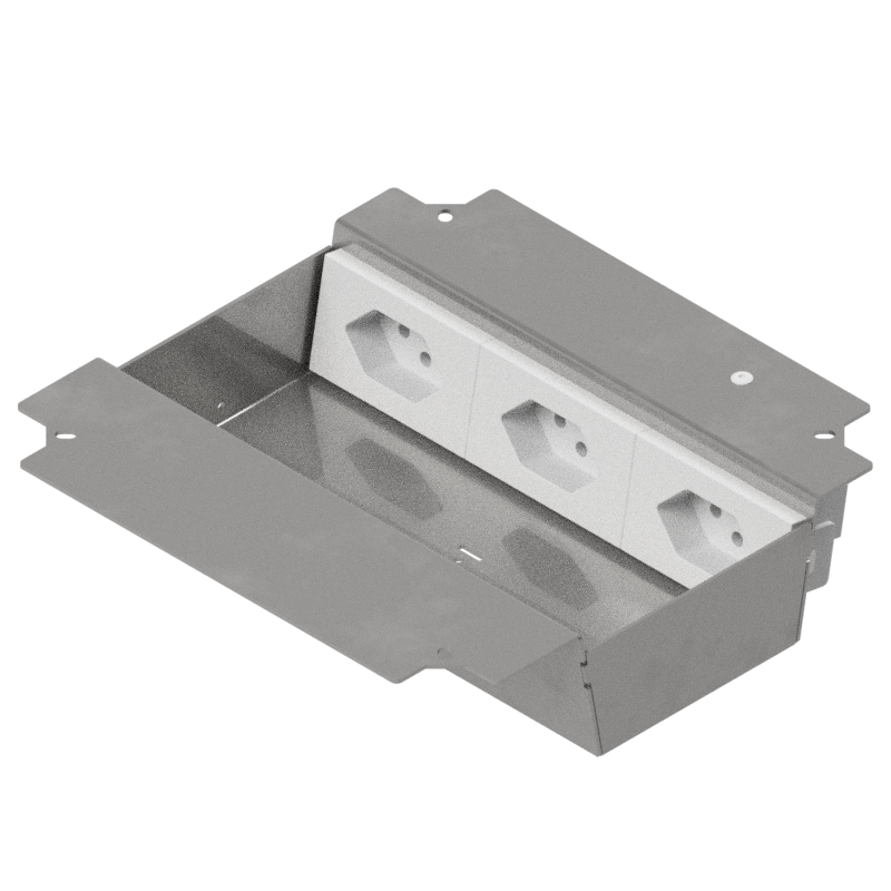 [UBD 215 230] Steckdoseneinsatz für 3+2 FLF inkl. 3x 1xT13, weiss