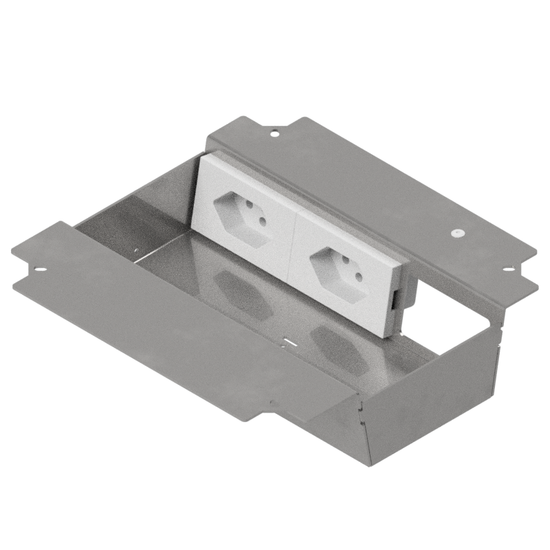 [UBD 215 228] Steckdoseneinsatz für 3+2 FLF inkl. 2xT13, weiss