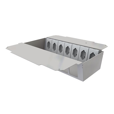 Steckdoseneinsatz für 2x7 FLF inkl. 7x 1xT13, weiss