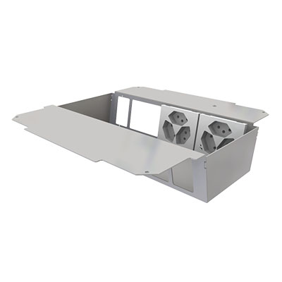 Élément de prise pour 2x7 FLF, 1x 3xT13 blanc + 1x 3xT13/s inclus