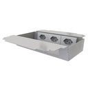[UBD 261 267] Steckdoseneinsatz für  2x3 FLF inkl. 3x 1xT13, weiss