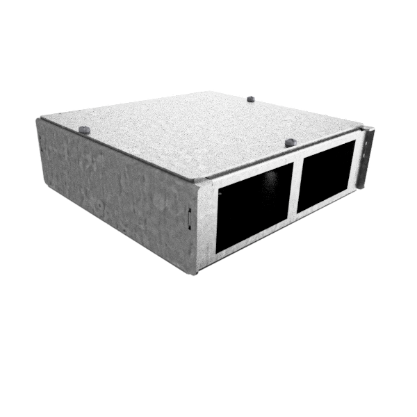 Anschlussbox für 2 FLF horizontal aus SVZ, leer