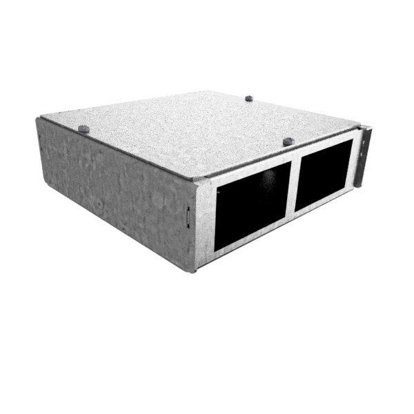 Boîte de raccordement pour 2 FLF horizontale en AGS, vide