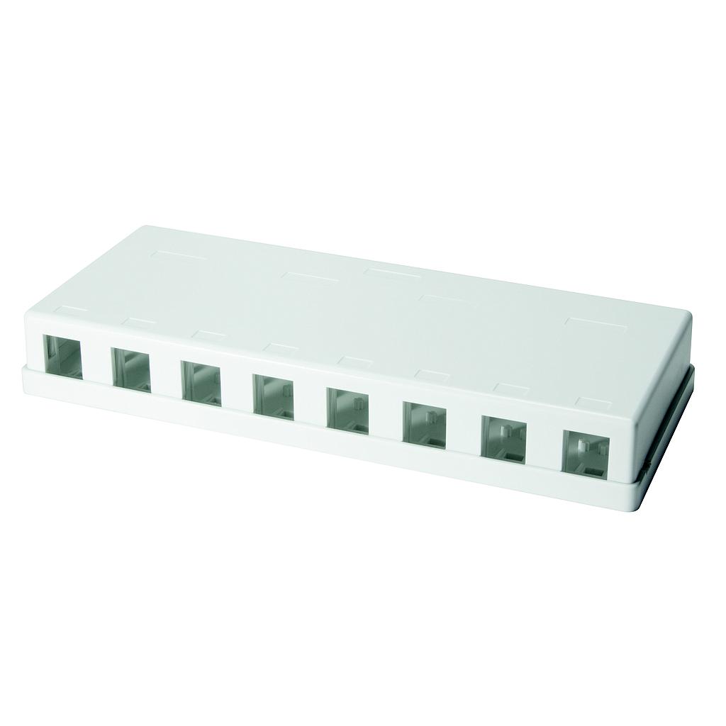 boîtier vide en surface Keystone, pour 8xRJ45 UTP, blanc