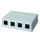 boîtier vide en surface Keystone, pour 4xRJ45 UTP, blanc